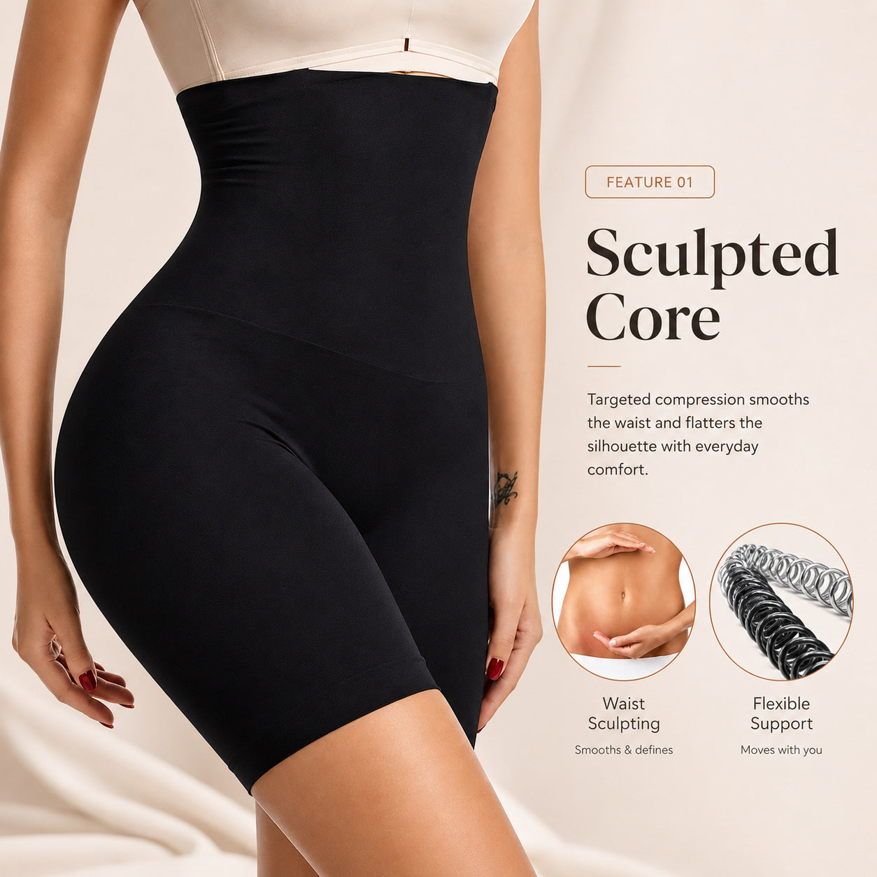 Sculpted core feature