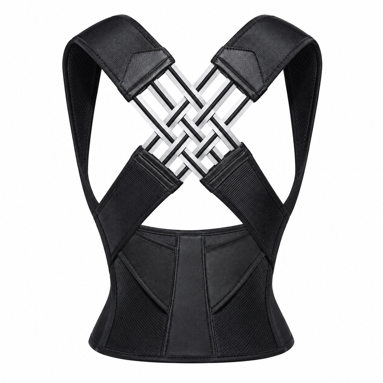 Black posture support shown on a clean neutral background