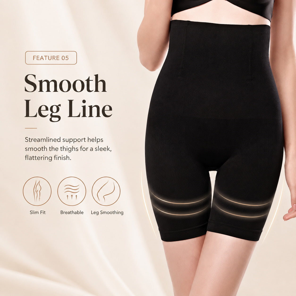 Smooth leg line feature